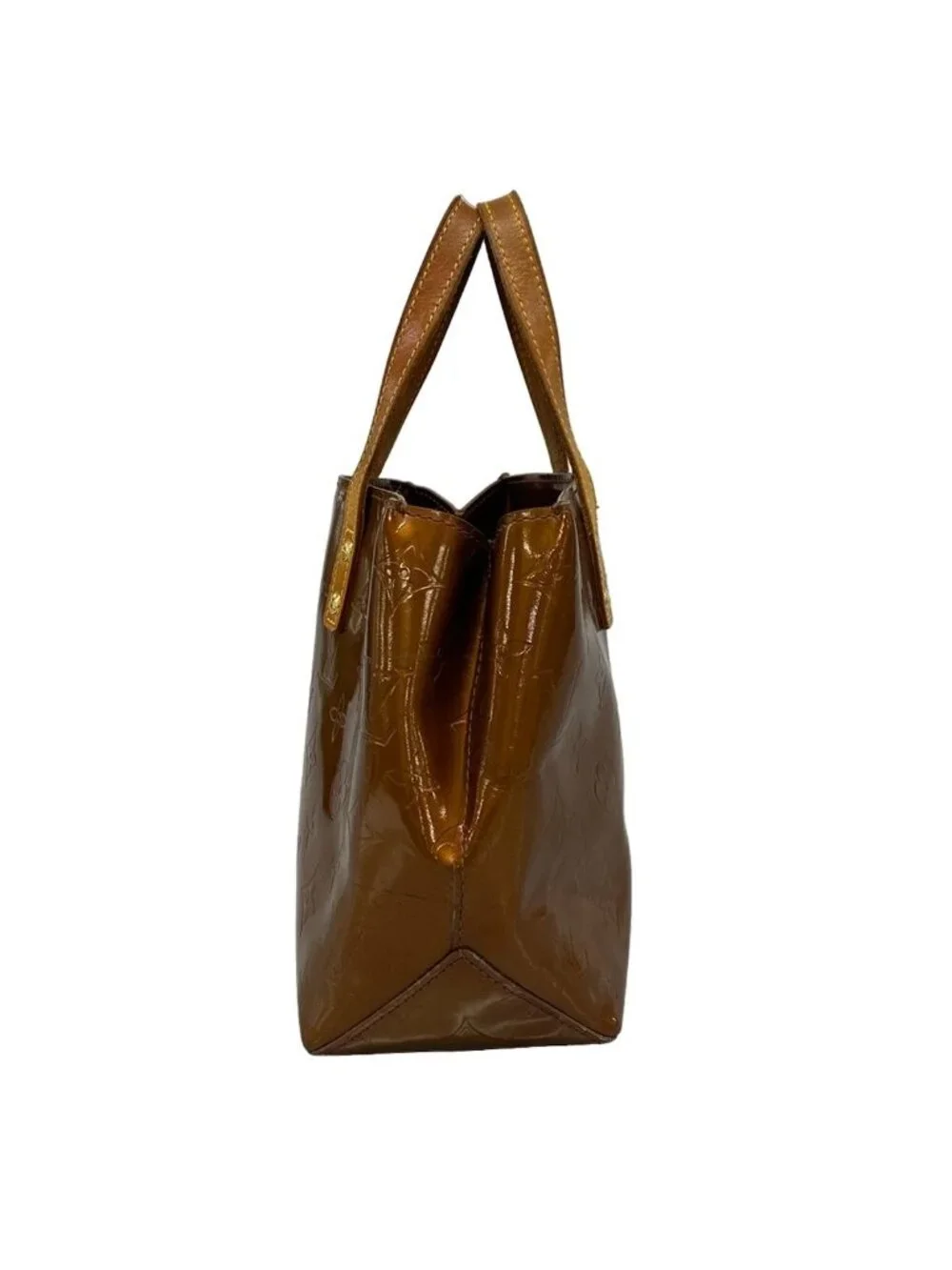 Louis Vuitton Handbag Monogram Vernis Reade PM Blanc Leather
